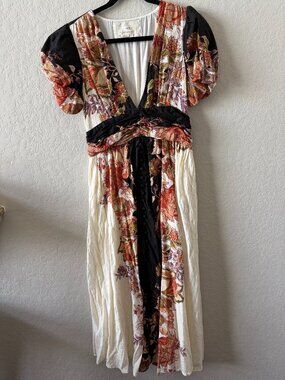 sleeveless sheer linen maxi slip dress Anthropologie Sleeveless Sheer Linen Maxi Slip Dress Size medium Rent $35